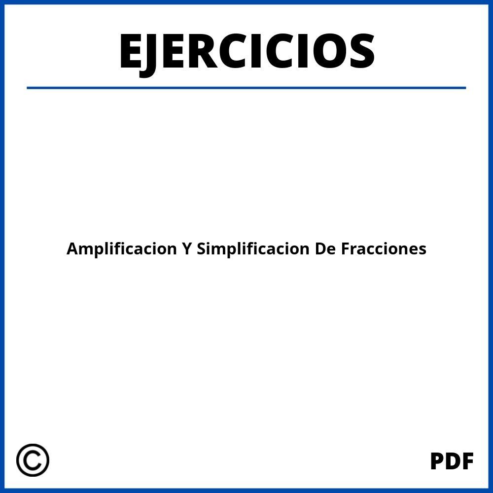 Amplificacion Y Simplificacion De Fracciones Ejercicios