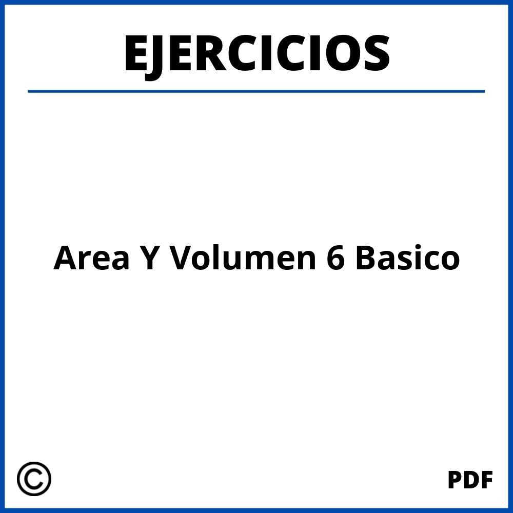 Ejercicios De Area Y Volumen 6 Basico