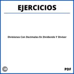 Ejercicios De Divisiones Con Decimales En Dividendo Y Divisor