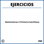 Ejercicios Matematicas 3 Primaria Santillana