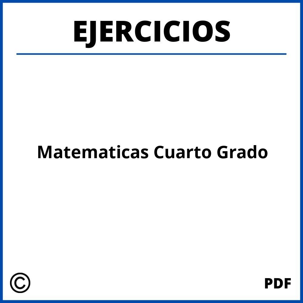 Ejercicios De Matemáticas Cuarto Grado
