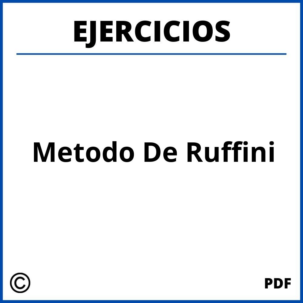 Ejercicios De Metodo De Ruffini