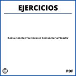 Reduccion De Fracciones A Comun Denominador Ejercicios Pdf