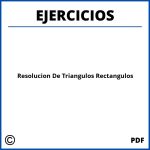 Resolucion De Triangulos Rectangulos Ejercicios