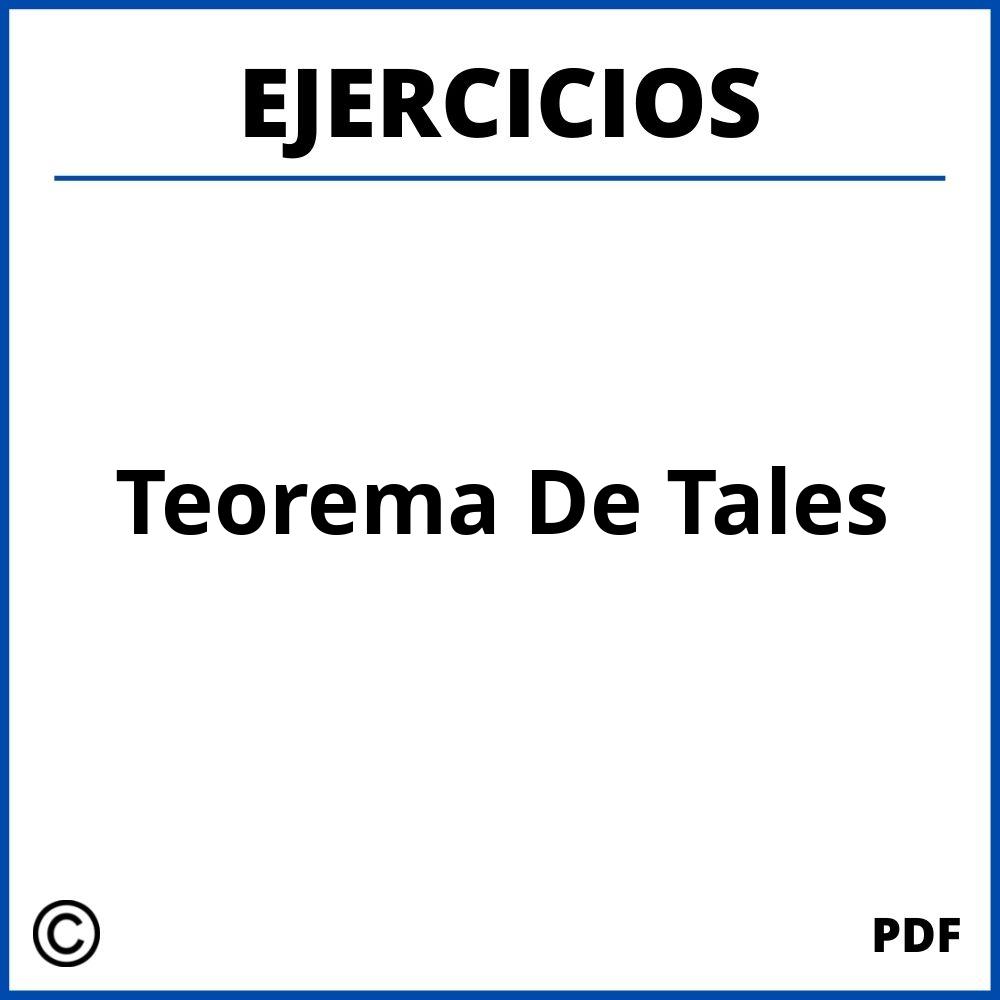Ejercicios Del Teorema De Tales