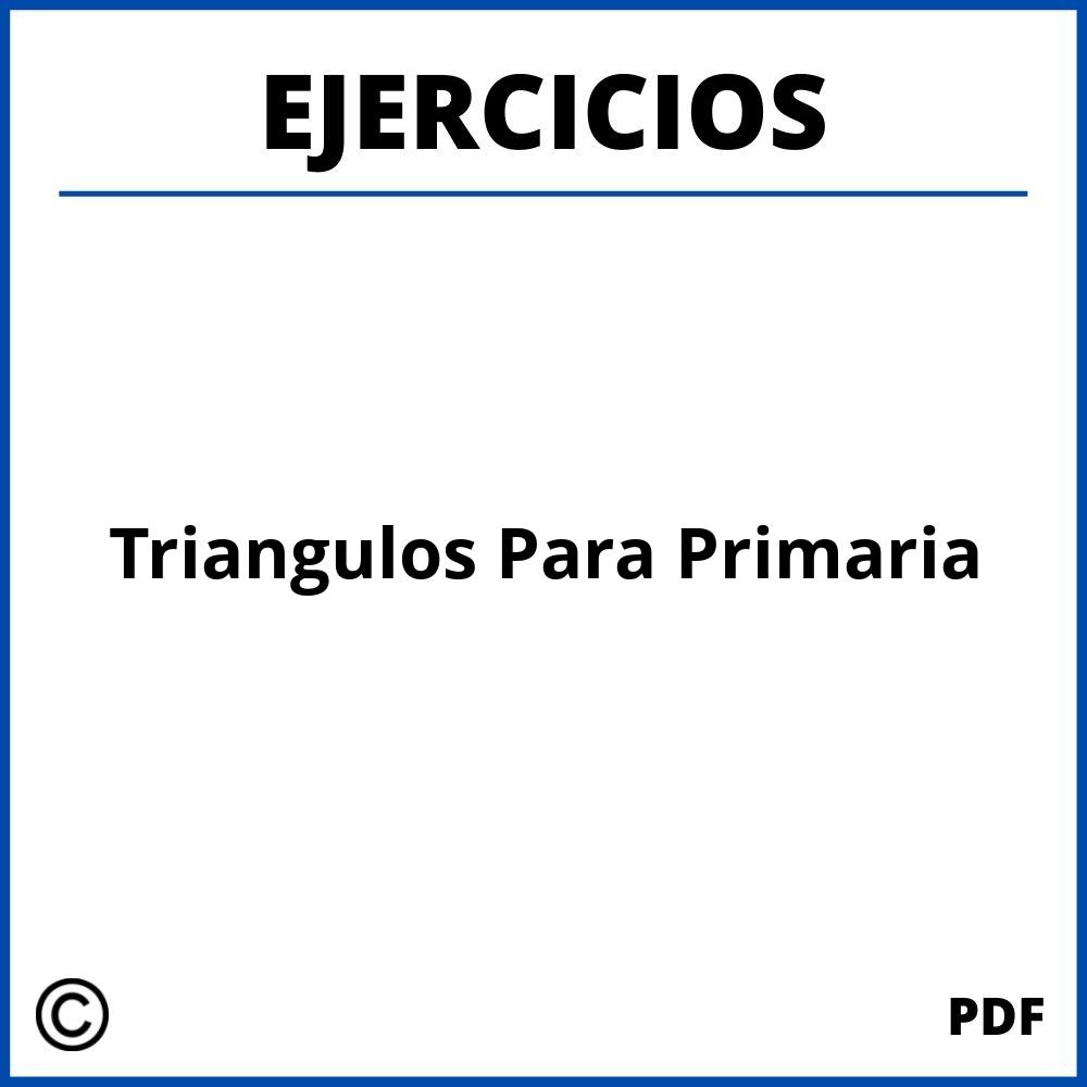 Ejercicios De Triangulos Para Imprimir Para Primaria